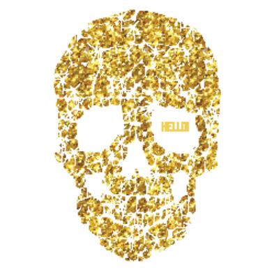gold skull printable Thumbnail